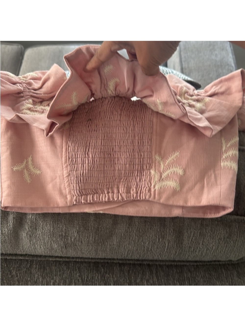 Zara Linen Embroidered 2 Piece Suit New with Tags Summer Vacation Travel Sz M - Picture 12 of 14